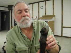 Transformation doll with excavator Chas Bello. Photo: Celeste Jordan 2013