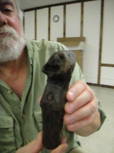 Transformation doll with excavator Chas Bello. Photo: Celeste Jordan 2013