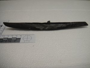 Miniature kayak made of wood. Photo: Celeste Jordan 2013