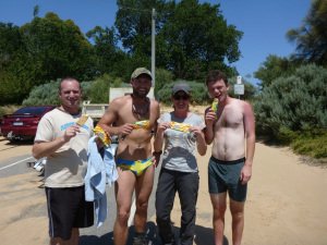 Figure 3: Richard, Mark, Jane, and Jon, enjoying an Aussie Golden Gaytime. Photo taken by Peta Straiton. 