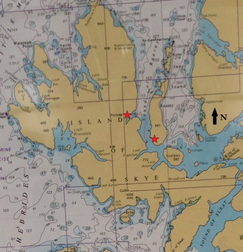 Figure 15. The steam from Portree to Clachan Harbour, Isle of Raasay.