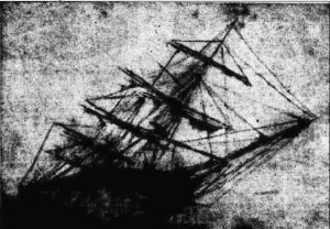 Image 4 : The wreck of the Cambus Wallace just offshore - (Queenslander 14 September 1938 Page 6).